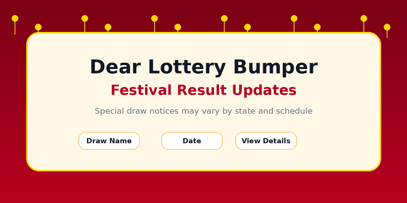 Dear Lottery bumper result updates banner